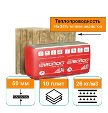 Утеплитель Isoroc Супер Теплый 1000х610х50 мм