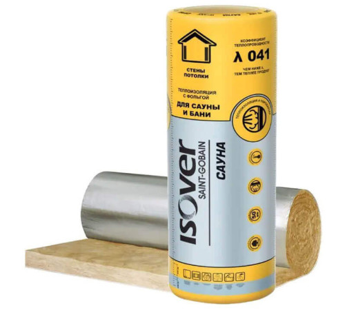 Утеплитель минвата Vetonit (Isover) Сауна 50 мм. Рулон 15 м2